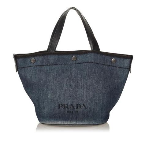 prada shopper bag black|prada denim tote bag.